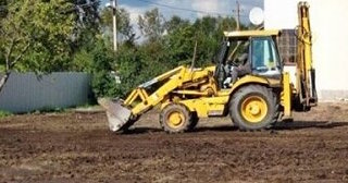 Выравнивание рельефа в Ельце в октябре